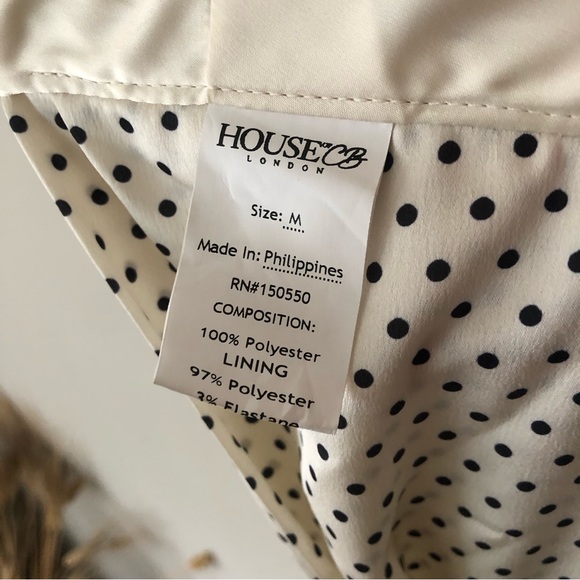 House of CB ELLEN POLKA DOT HALTER TOP Size Medium - Picture 10 of 13